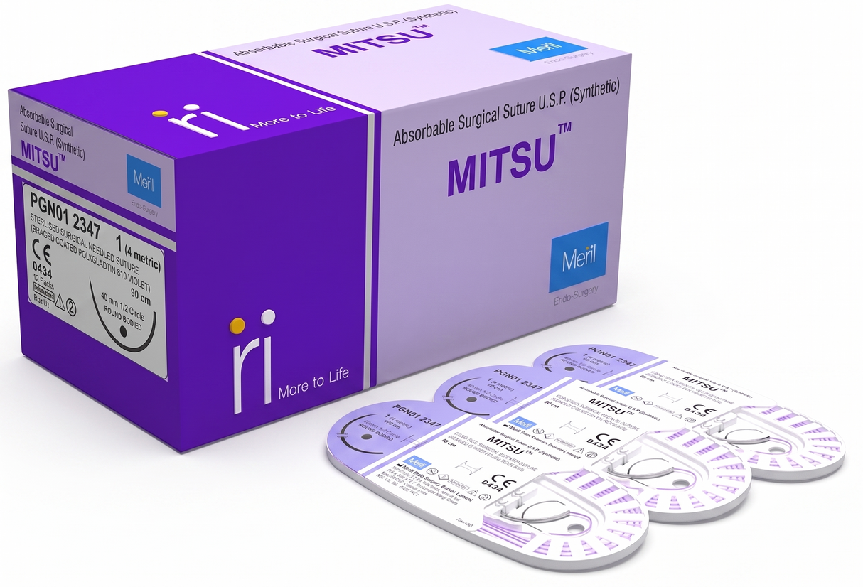 MITSU Absorbable Synthetic Sutures Mid-term 12/pk