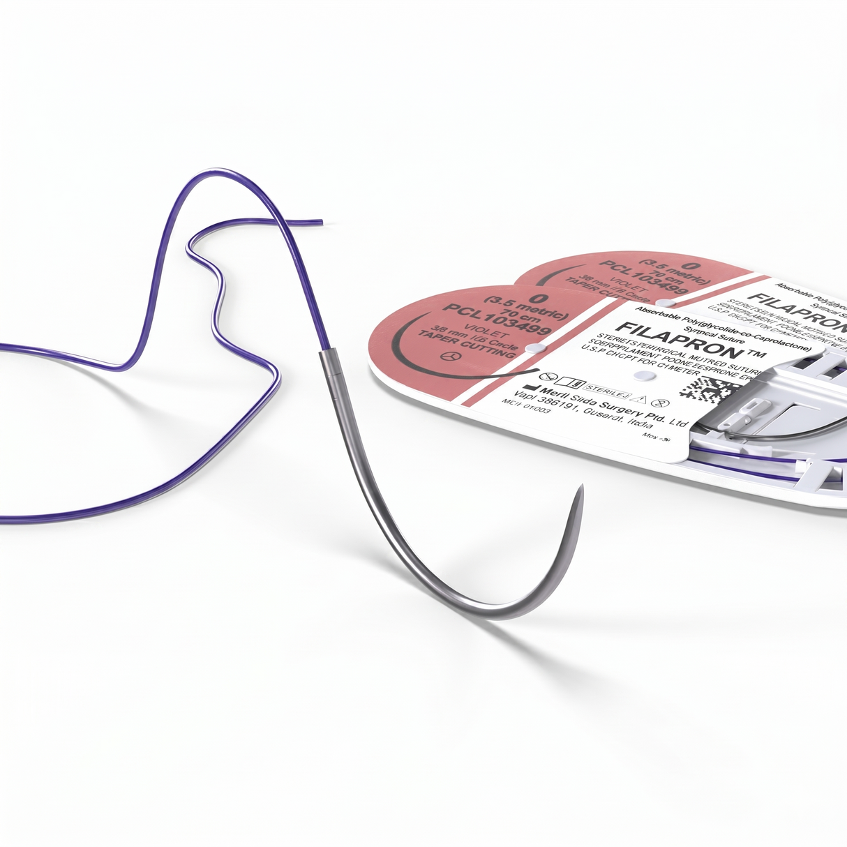 FILAPRON Synthetic Monofilament Short-Term Absorbable Sutures 12/pk