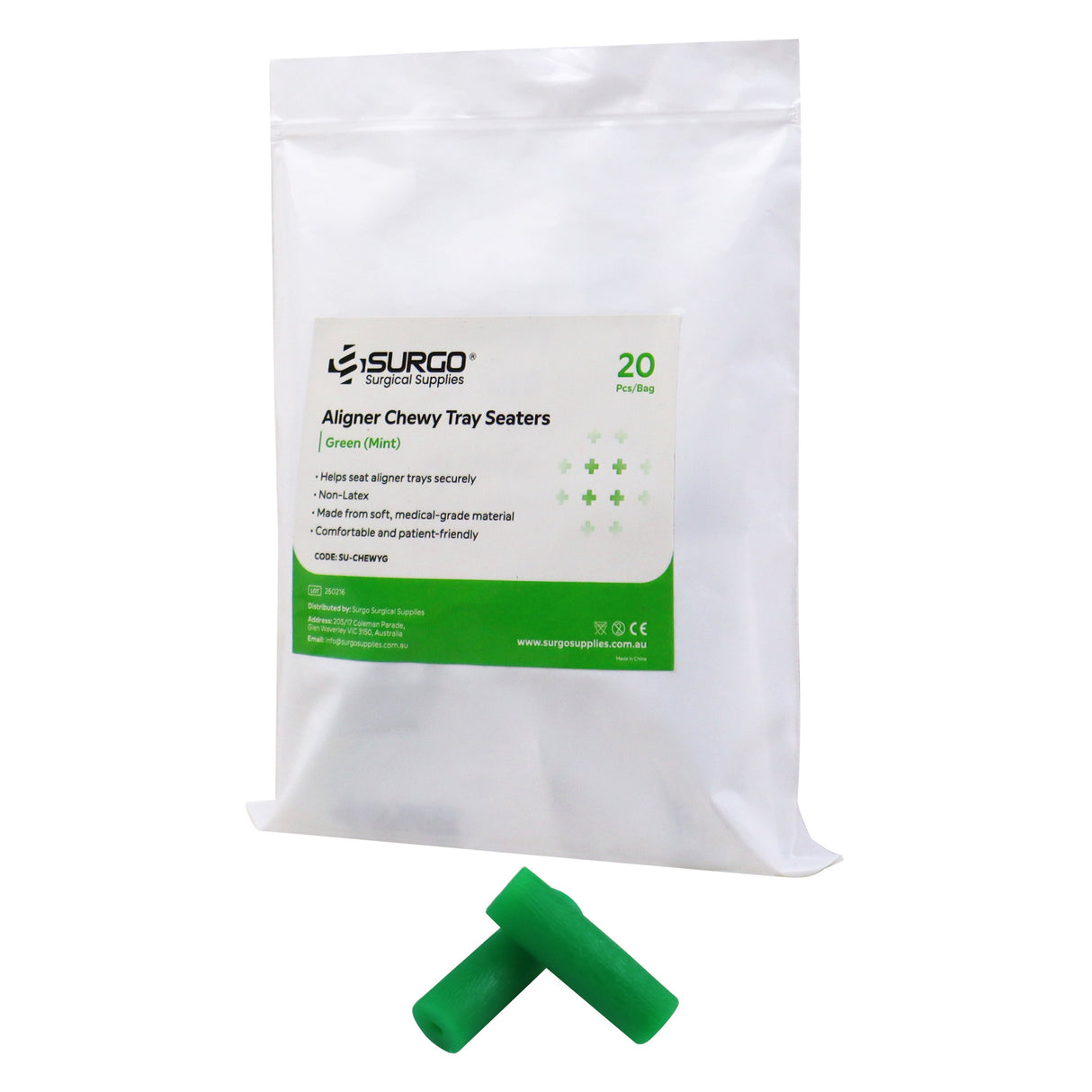 SURGO Aligner Chewy Tray Seaters 10 x 2/pk