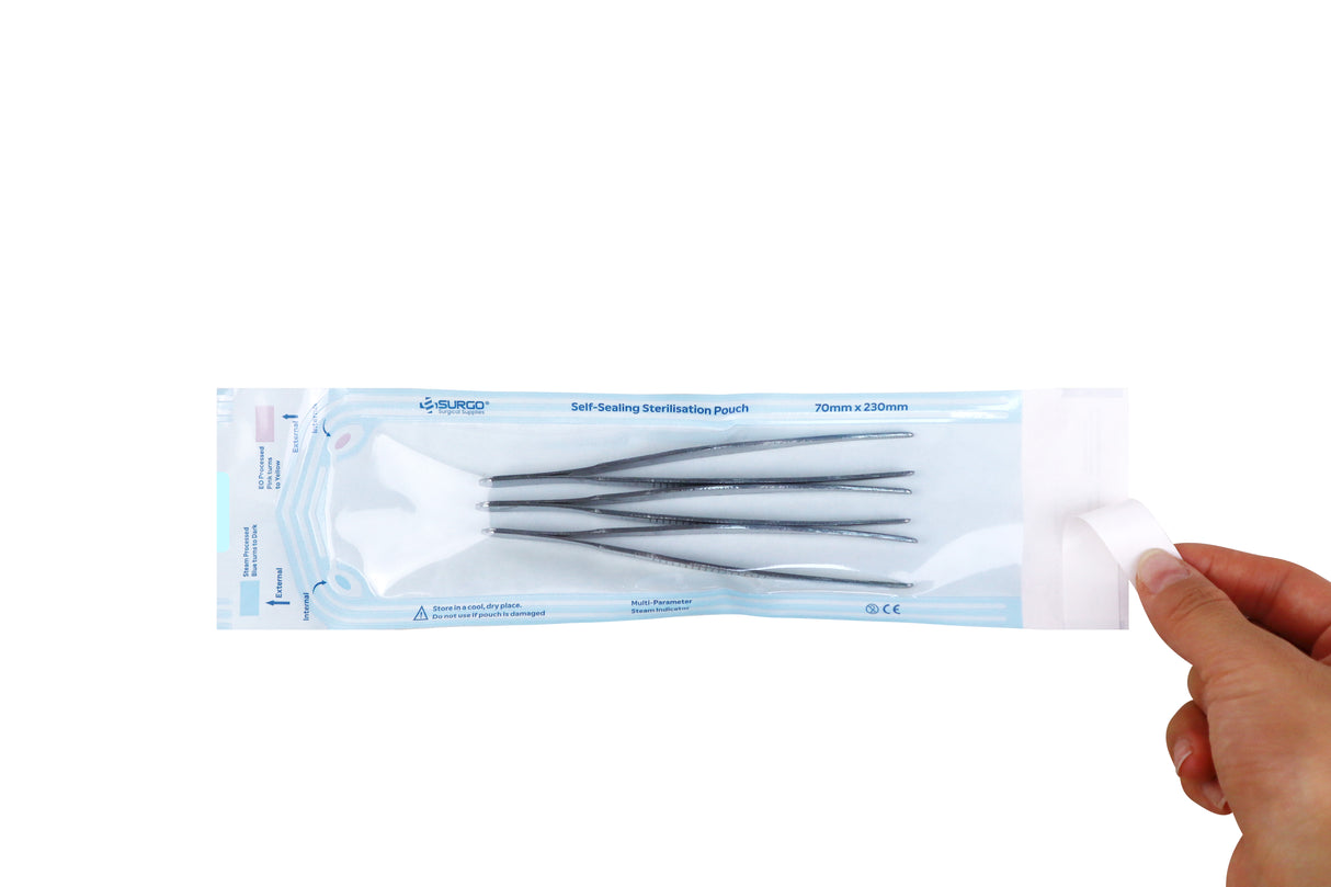 SURGO Self-Sealing Autoclave Sterilisation Pouches 6 x 200/pk VALUE BOX