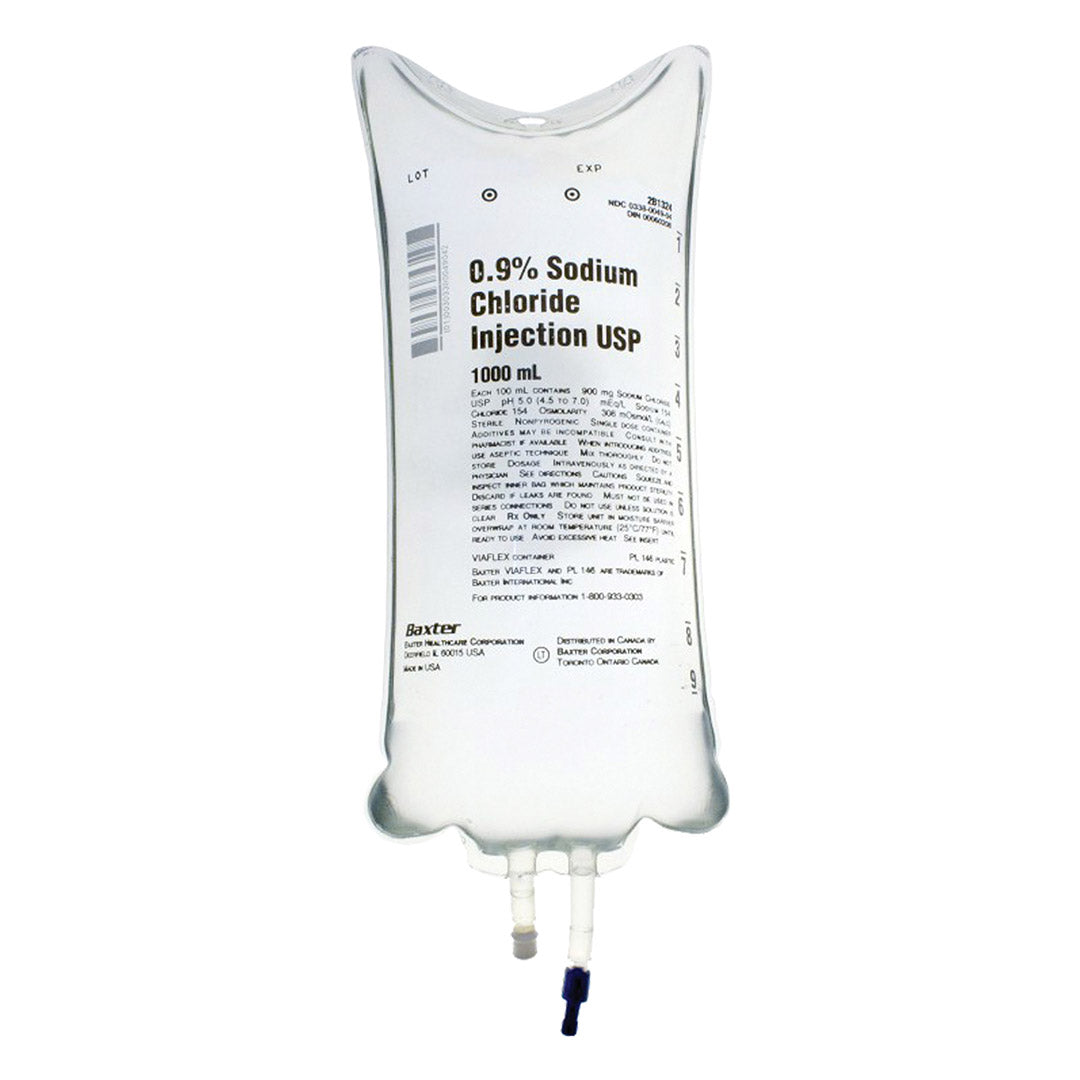 Baxter 0.9% Sodium Chloride Saline IV Intravenous Bags