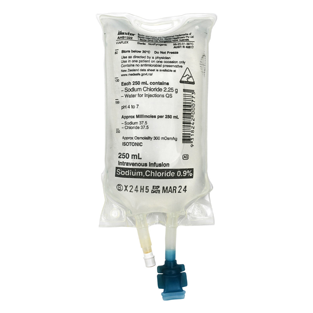 Baxter 0.9% Sodium Chloride Saline IV Intravenous Bags