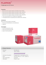 FILAPRON Synthetic Monofilament Short-Term Absorbable Sutures 12/pk