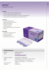 MITSU Absorbable Synthetic Sutures Mid-term 12/pk