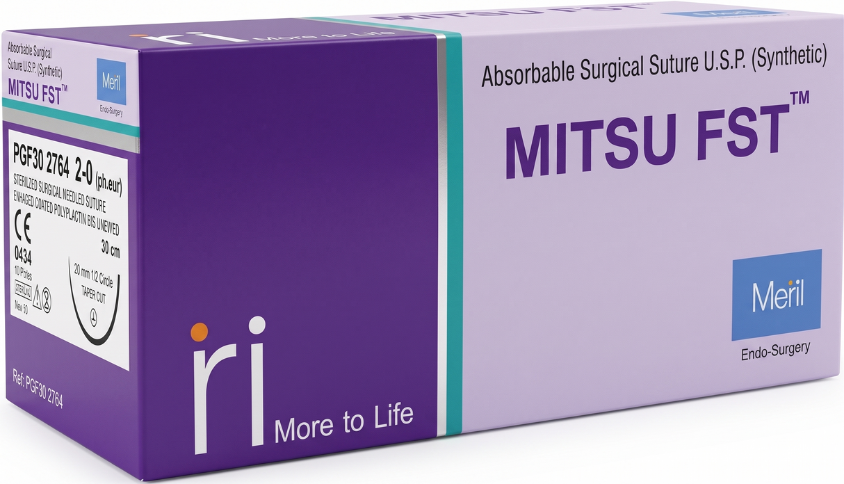 MITSU FST Synthetic Braided Rapid Short-Term Absorbable Sutures 12/pk