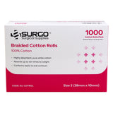 SURGO Braided Cotton Dental Rolls 5000 Rolls VALUE BOX