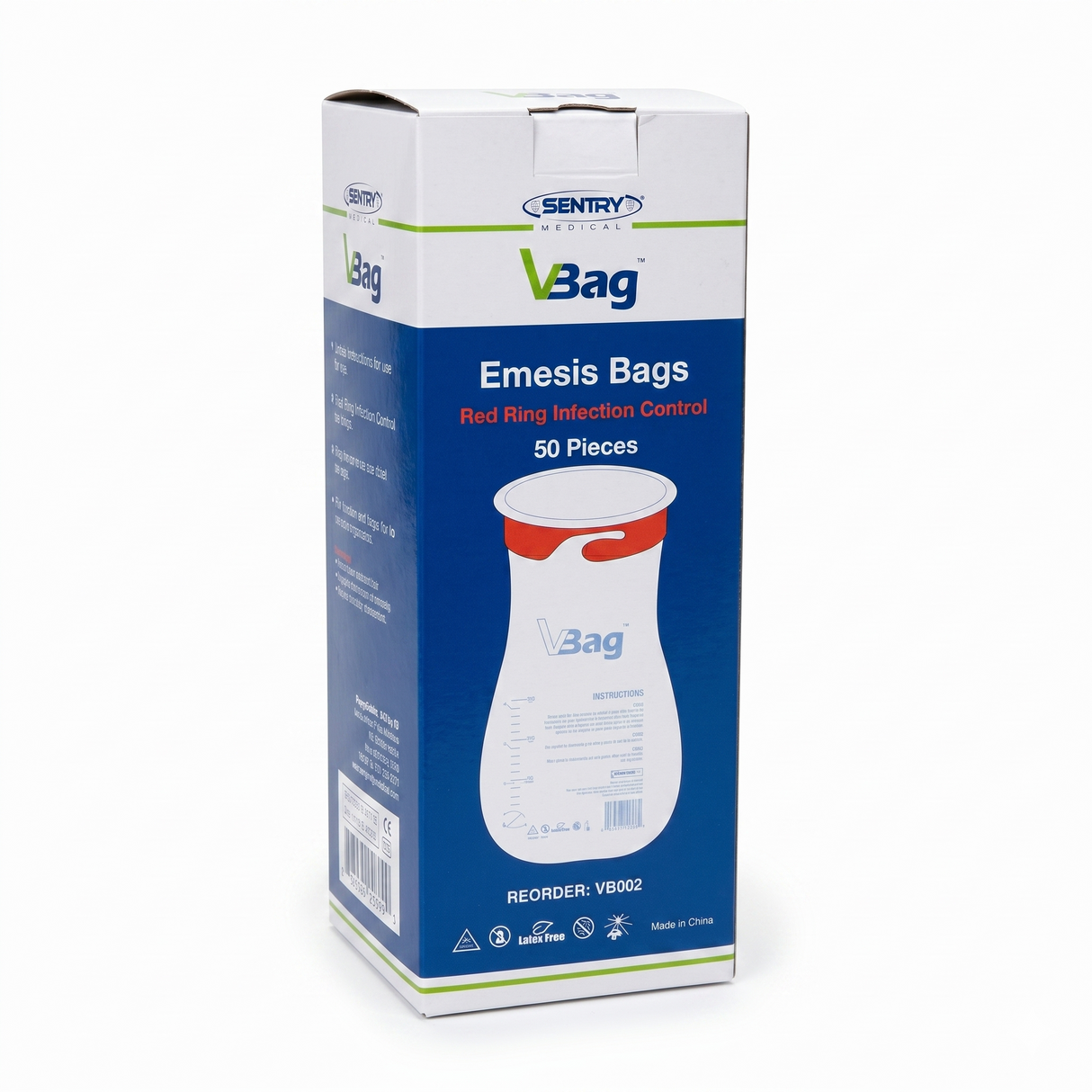 Sentry VBag Vomit / Emesis Sickness Bag 50/pack