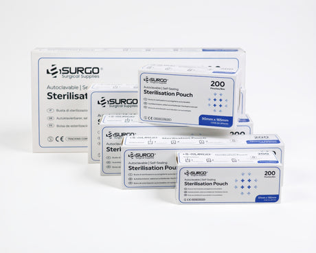 SURGO Self-Sealing Autoclave Sterilisation Pouches 6 x 200/pk VALUE BOX