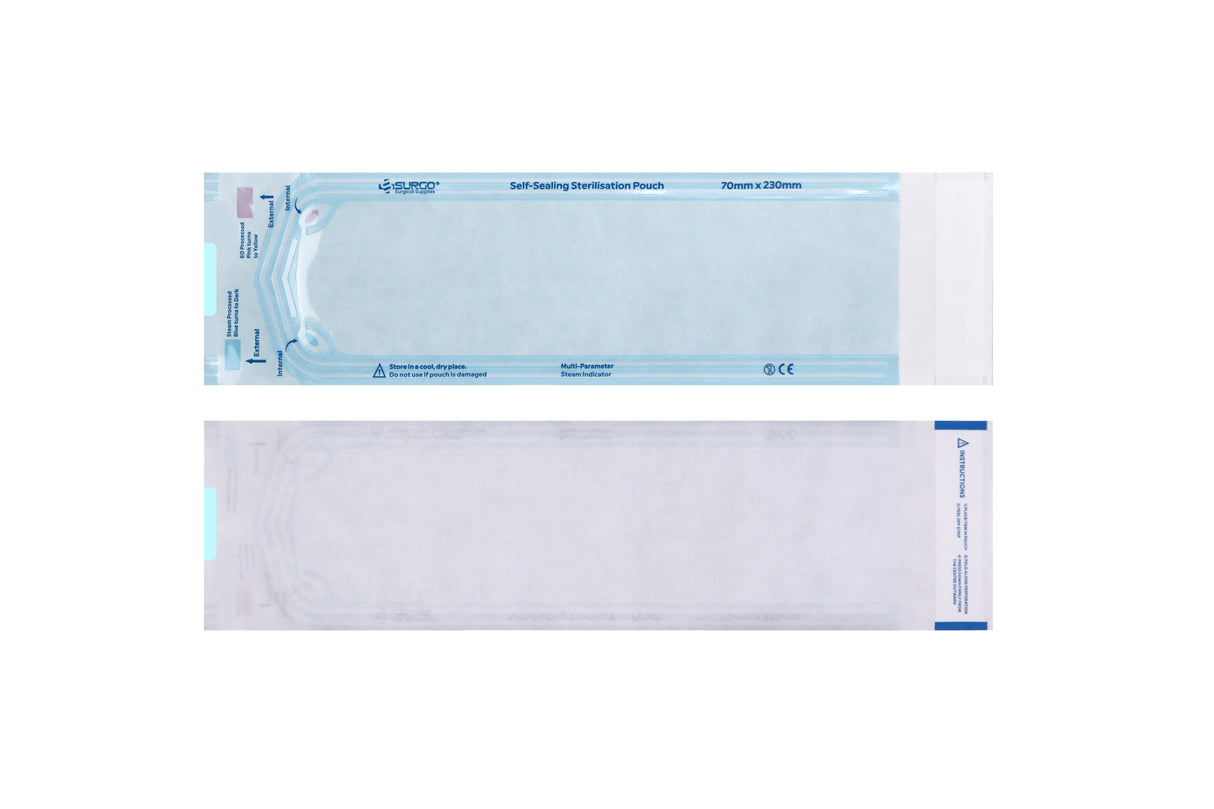 SURGO Self-Sealing Autoclave Sterilisation Pouches 6 x 200/pk VALUE BOX